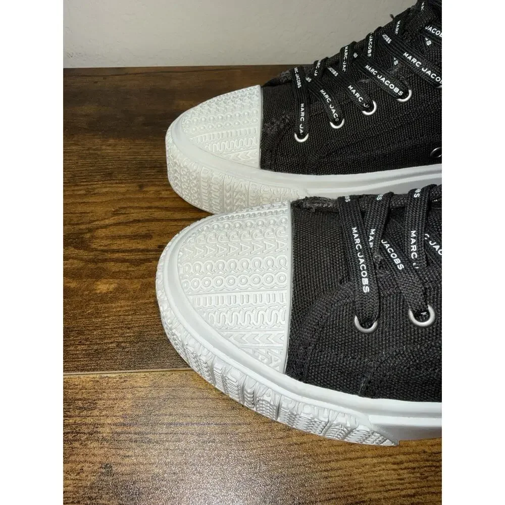Marc Jacobs The High Top Sneaker Black Canvas EU 42 W12 M9 New $225